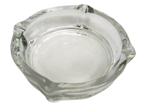 ガラス製丸型灰皿